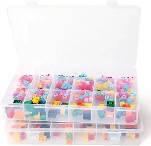 Clear Plastic Organizer Box with Dividers for Tools