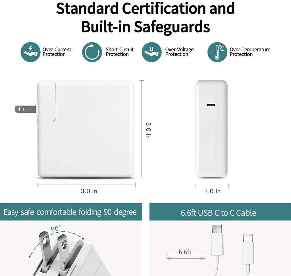 61W USB C Charger Power Adapter for MacBook