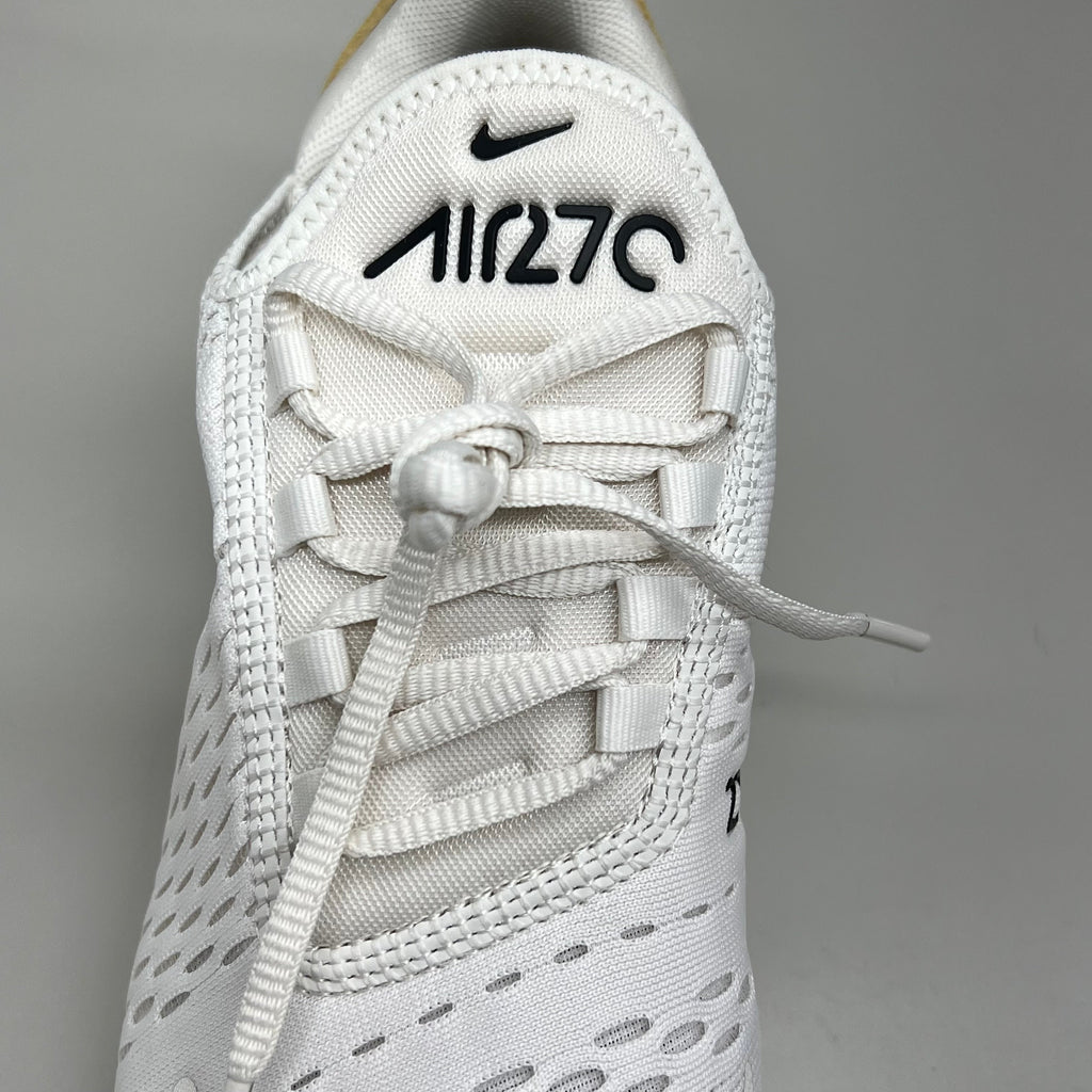 NIKE W Air Max 270 Foam Insole Mesh Sneakers Women's Sz 8 White Gold DZ77736 001