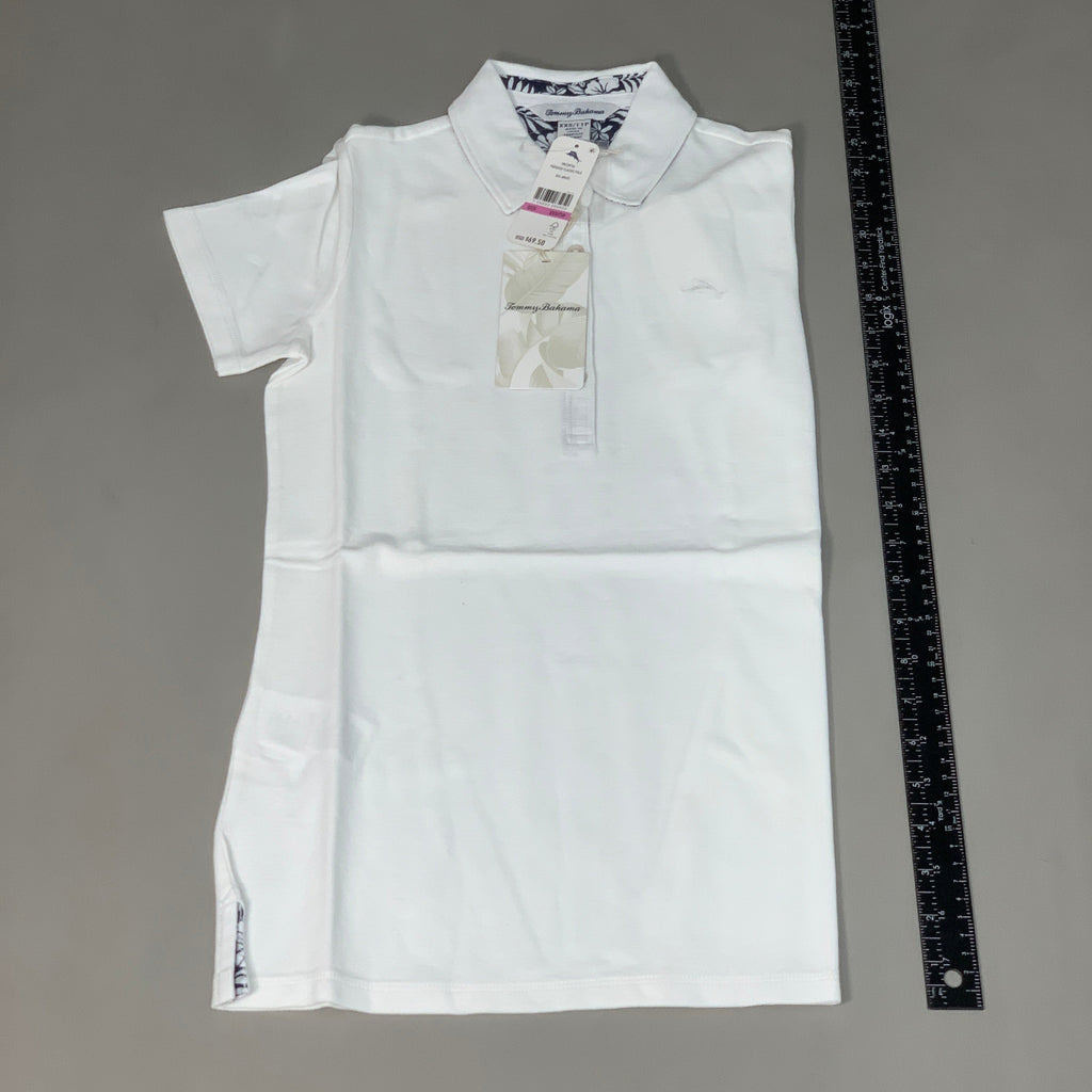 TOMMY BAHAMA Paradise Classic Garment-Dyed Polo Sz XXS White SW220756 (New)