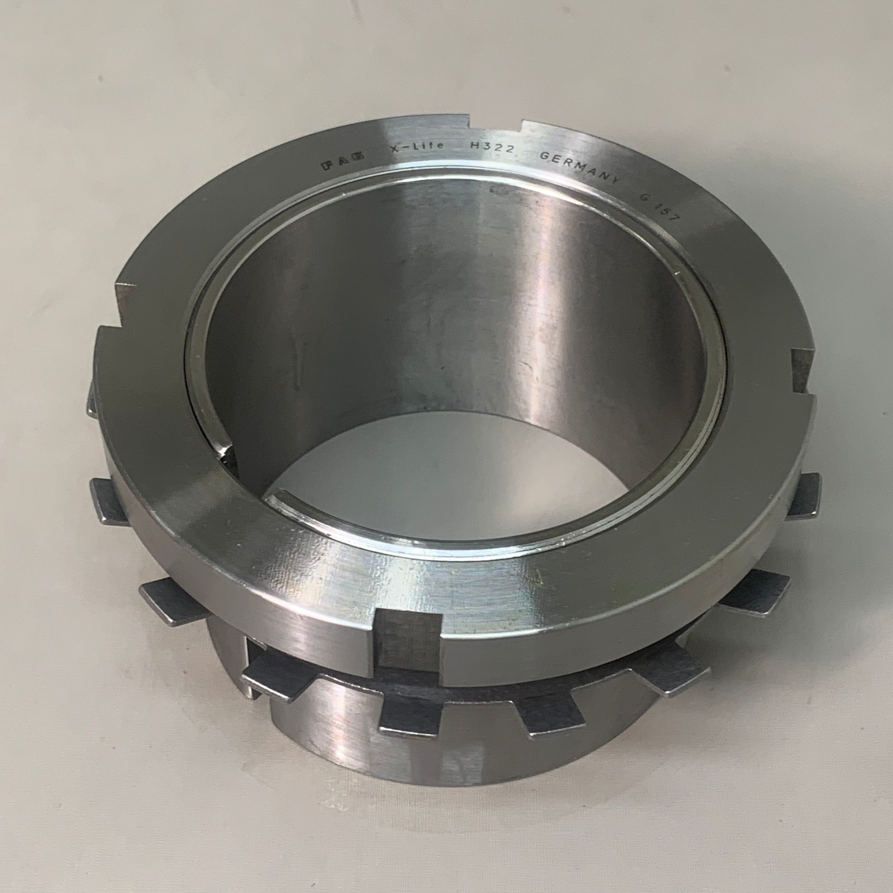 FAG BEARING H322 Adapter Sleeve 100mm Shaft & Lock Nut & Washer Bearings H322 (New)