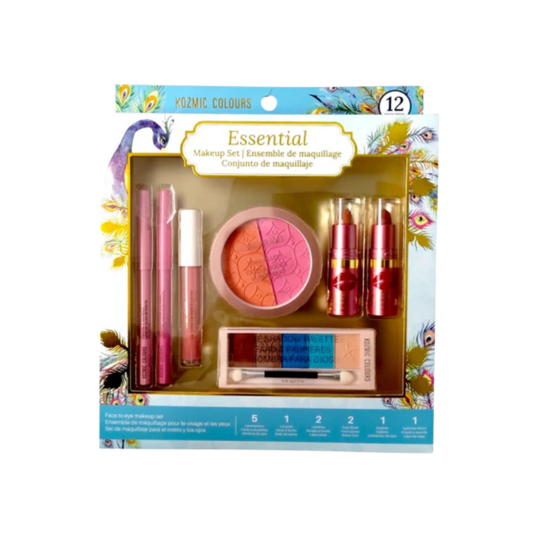 Kozmic Colours Essential Makeup Set (12 Piece Kit)