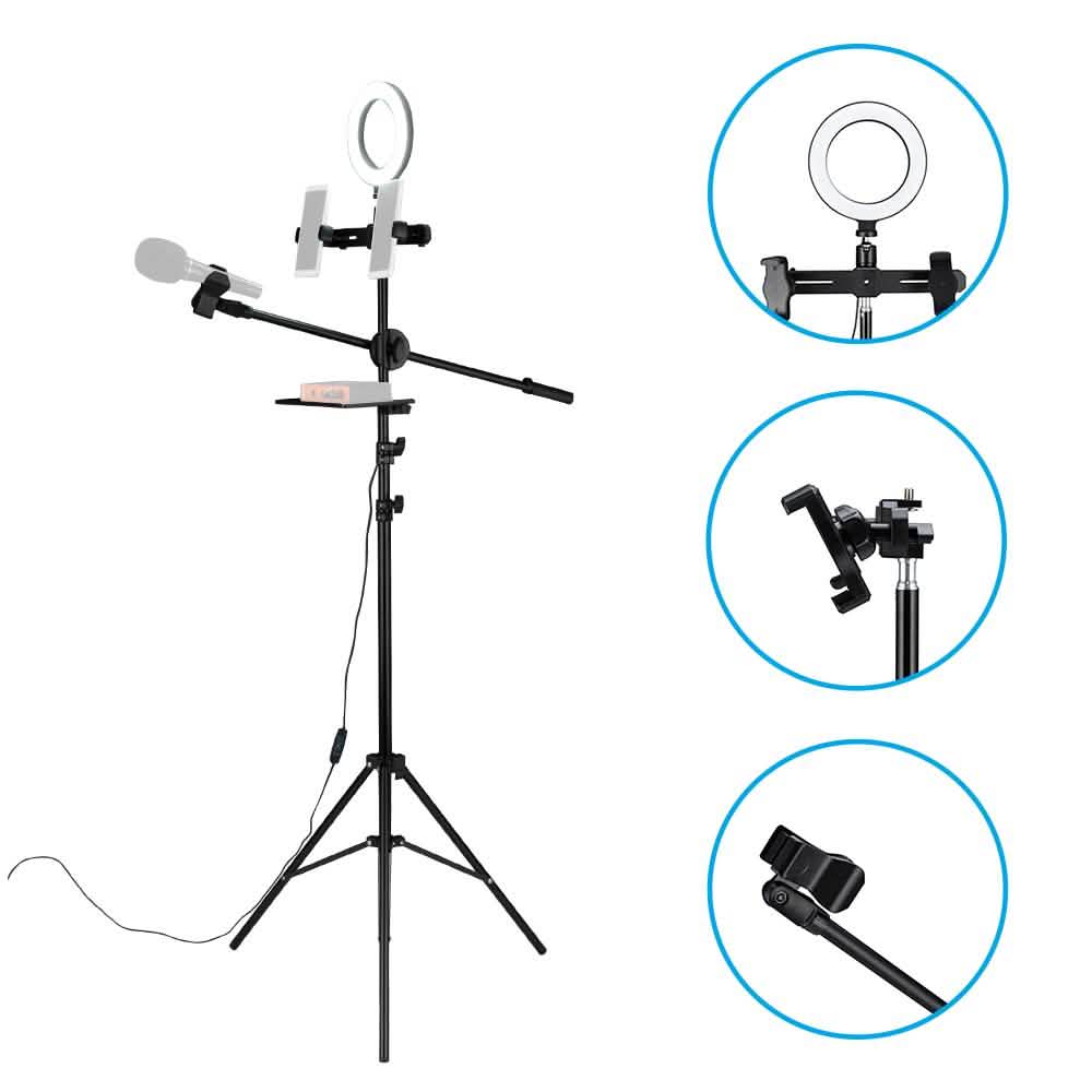 6.3" Multi-function Selfie Ring Light with Tripod Stand