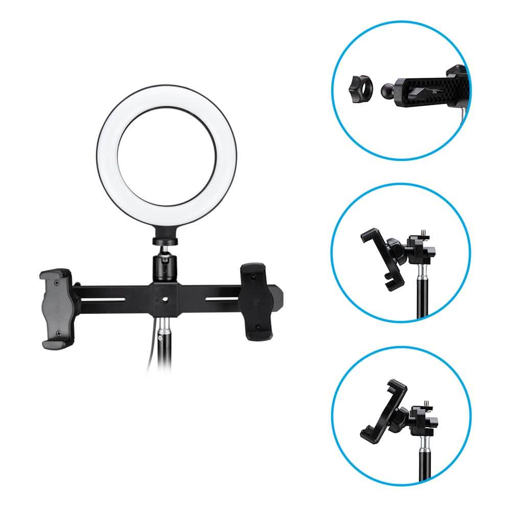 6.3" Multi-function Selfie Ring Light with Tripod Stand
