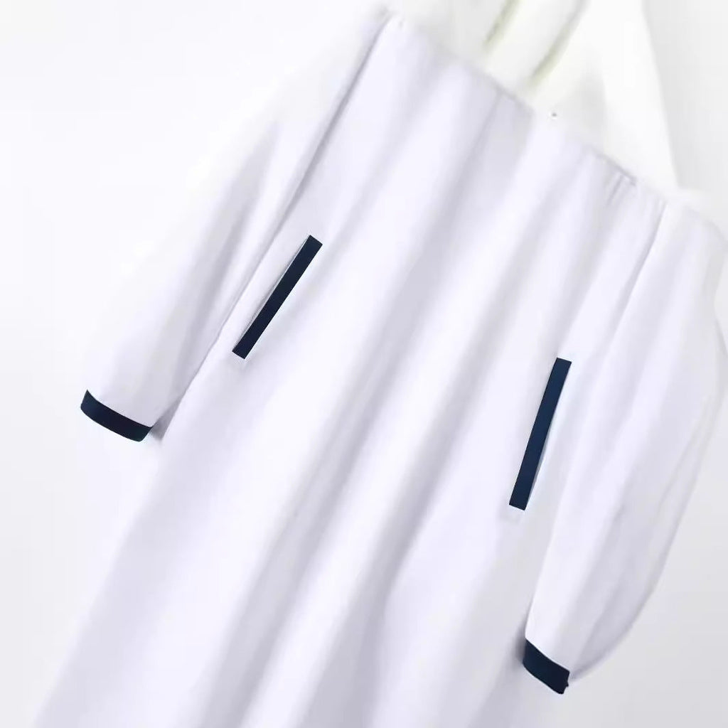 Boy's Fashion Color Contrast Button Striped Robe