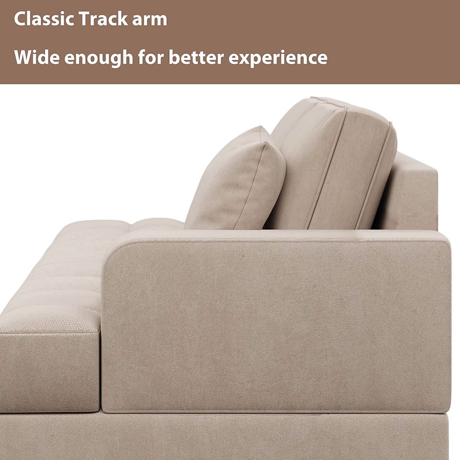 64" Deep Tufted Upholstered Textured Fabric Chaise Lounge Toss Pillow Included