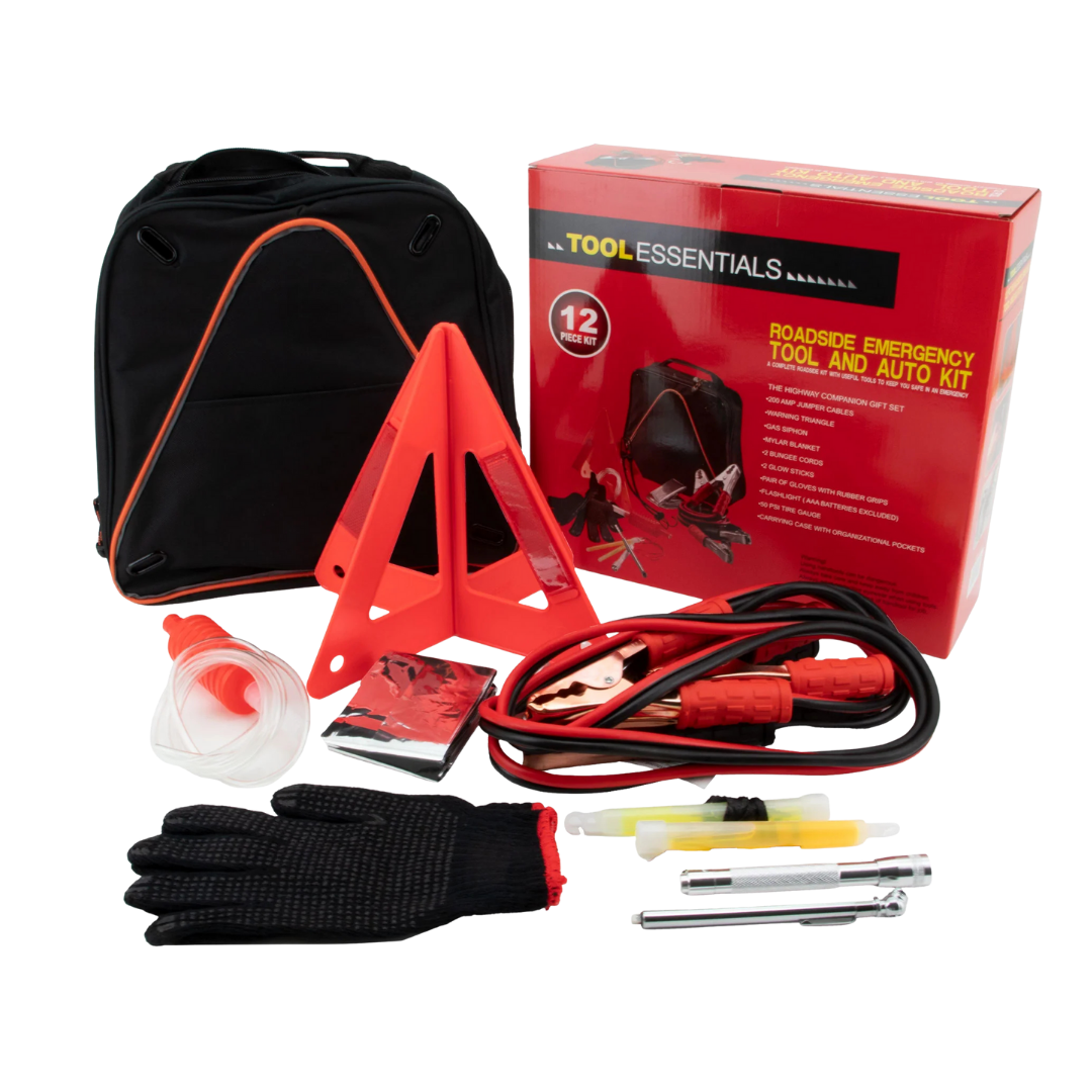 Tool Essentials 12-Piece Roadside Emergency Auto Tool Kit