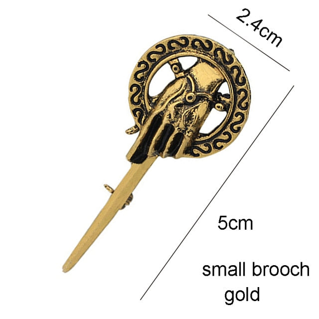 Game of Thrones Song of Ice and Fire Brooch Hand of the King Lapel Inspired Authentic Prop Pin Badge Brooches Movie Jewelry