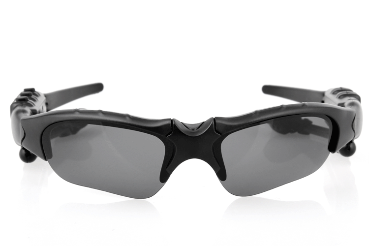 Midnight Black Titan Audio Specs | IPX4 Waterproof Smart Bluetooth 5.0 Sports Sunglasses with Wireless Mic & Open-Ear Audio