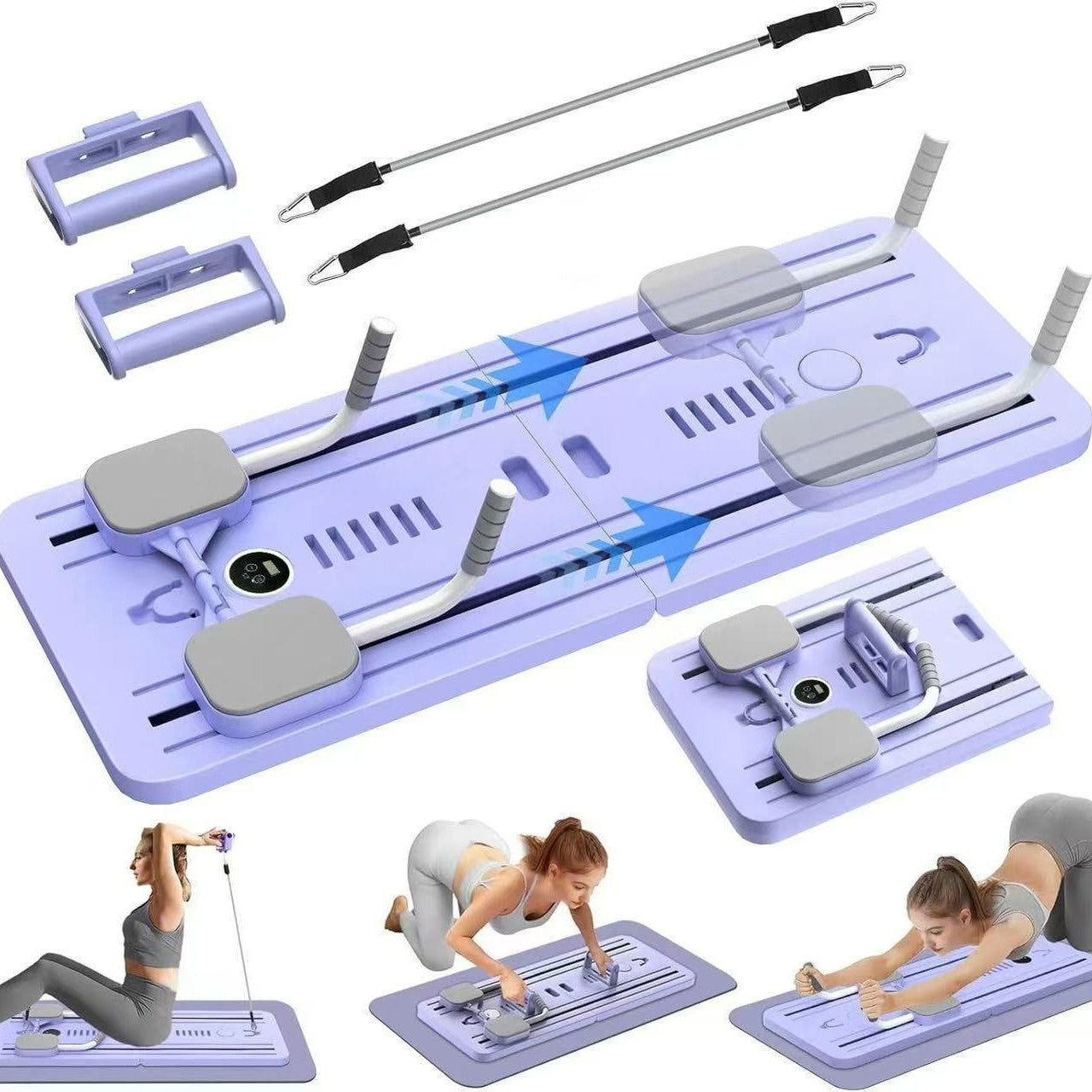Multi functional belly board foldable Pilates board abdominal trainer chest muscle exercise board support device