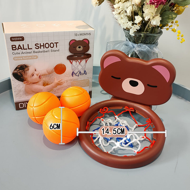 Water Play Toy Cartoon Mini Basketball Hoop For Bath Time