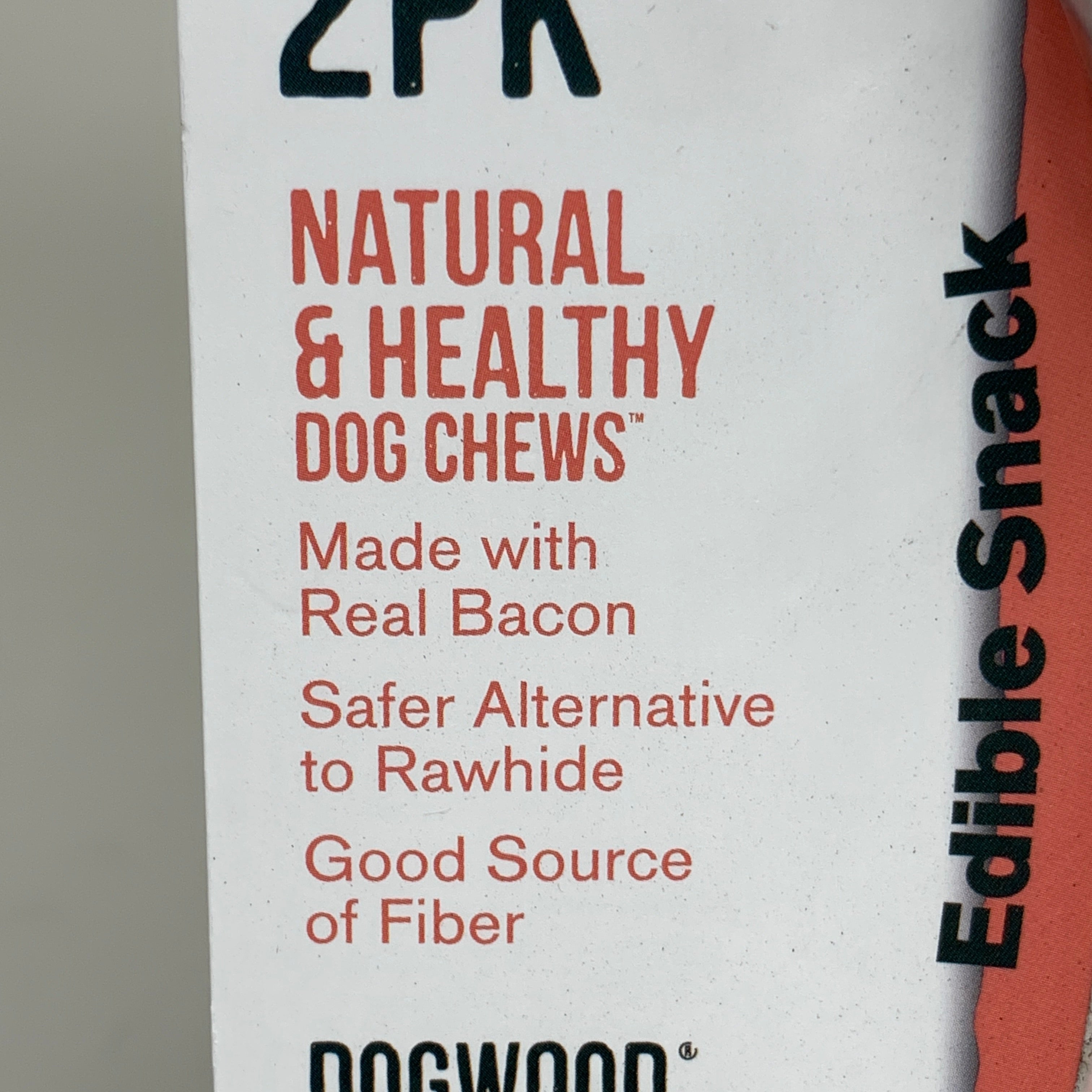 PETSTAGES (2 PACK) Bacon Dogwood Stick Snack N'Chew 2pk M 71035-WPPS-BL-V2