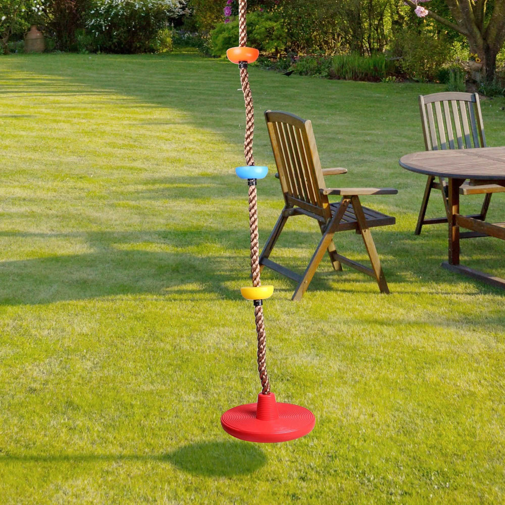 6.5 Ft. Climbing Rope Swing Disc Swing Seat for Kids