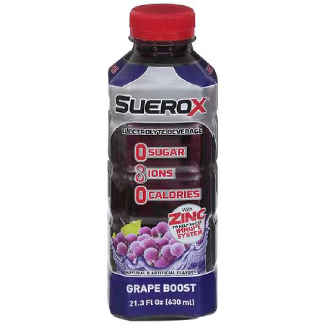 Suerox Zero Sugar Grape Electrolyte Beverage 21.3oz