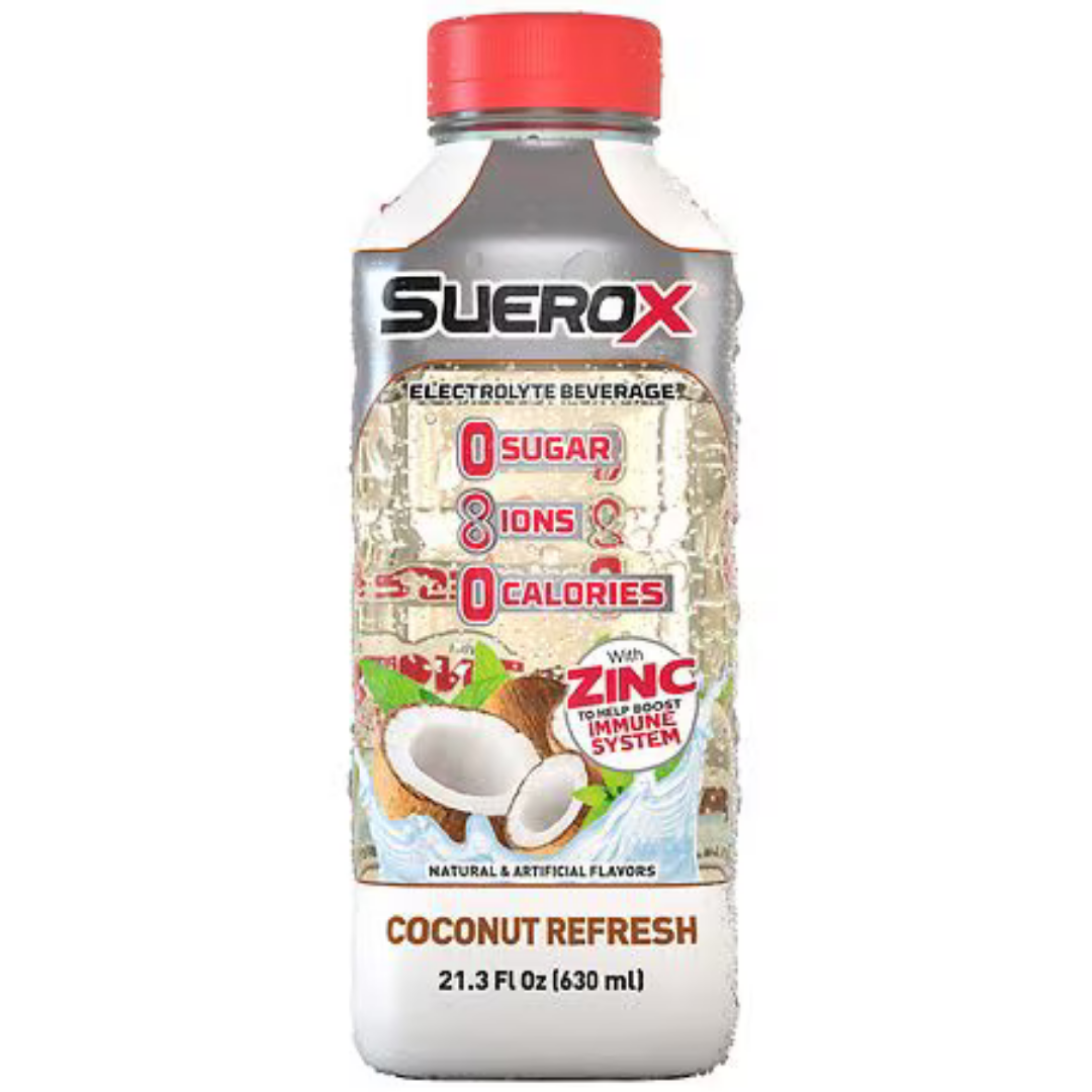 Suerox Zero Sugar Coconut Refresh Electrolyte Beverage 21.3oz
