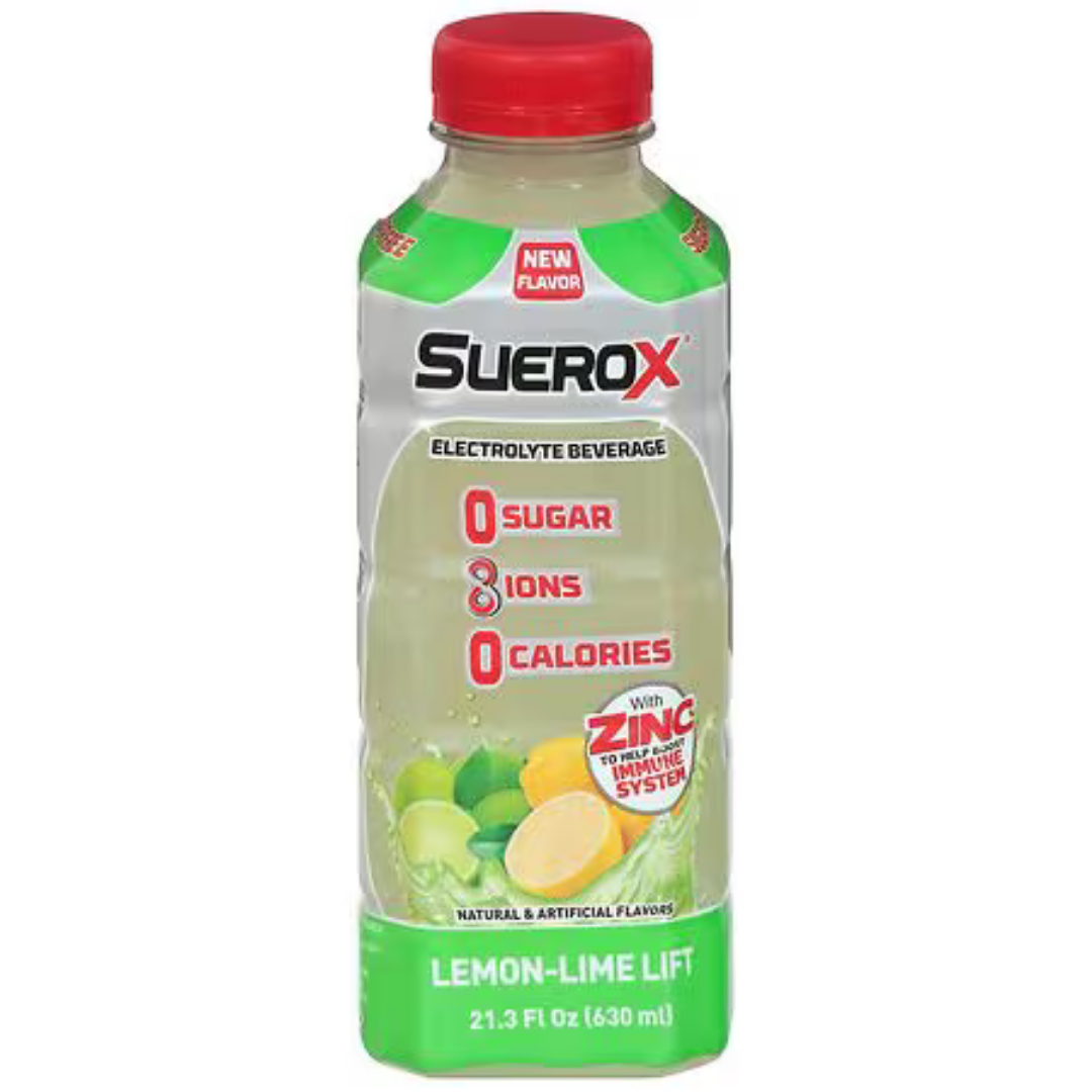 Suerox Zero Sugar Lemon-Lime Lift Electrolyte Beverage 21.3oz