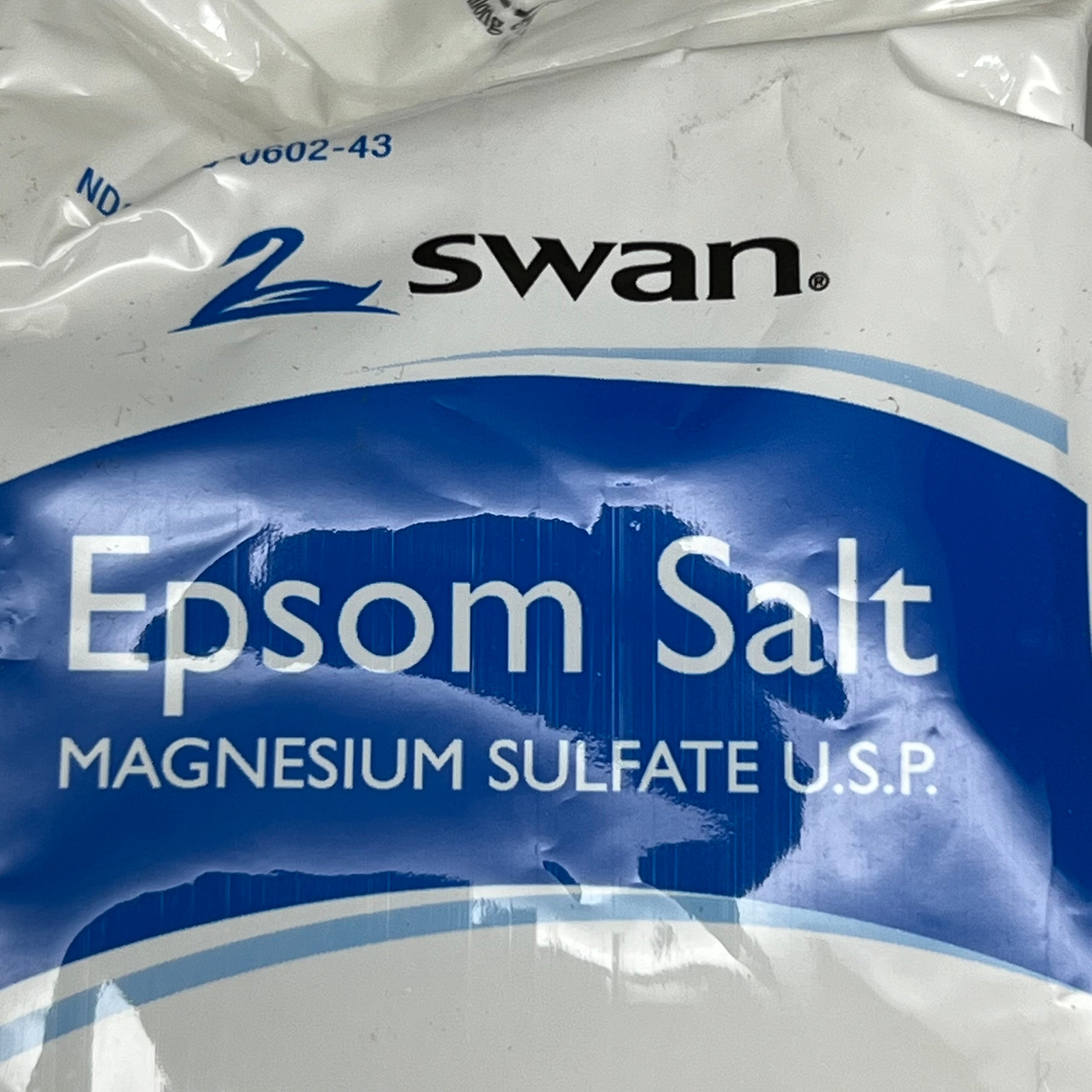SWAN Epsom Salt Magnesium Sulfate U.S.P 16 oz Each BB 07/27