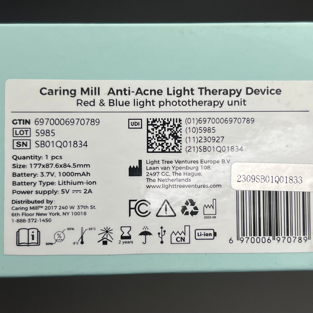 CARING MILL Anti-Acne Blue Light Therapy Device For Breakouts White 5985