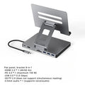 4K/60Hz Gigabit Ethernet Port USB 3.0 Splitter Hub Converter Flat Panel Rotary Stand Type-c Docking Station