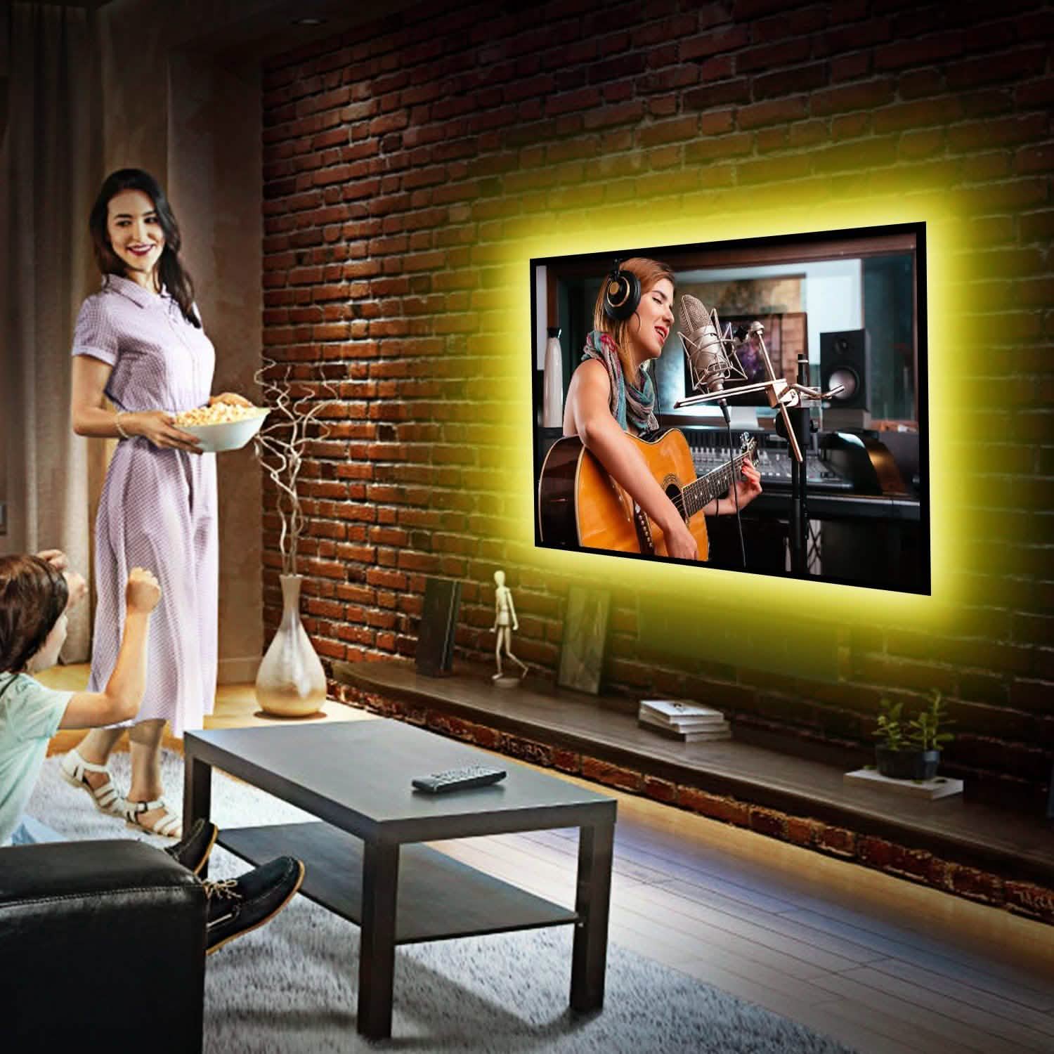 6.56ft TV LED Backlight RGB Strip Light USB Monitor Lighting