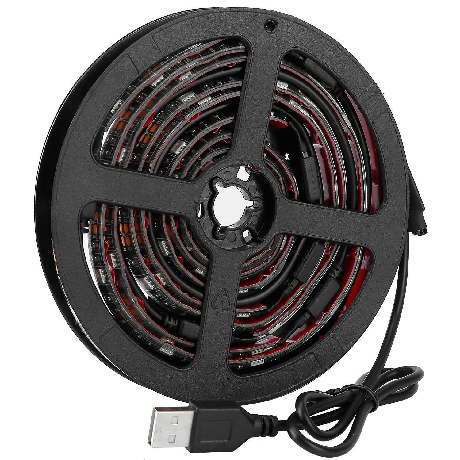 6.56ft TV LED Backlight RGB Strip Light USB Monitor Lighting