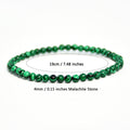 Vintage malachite beaded bracelet stacking style green bracelet men and women elastic jewelry