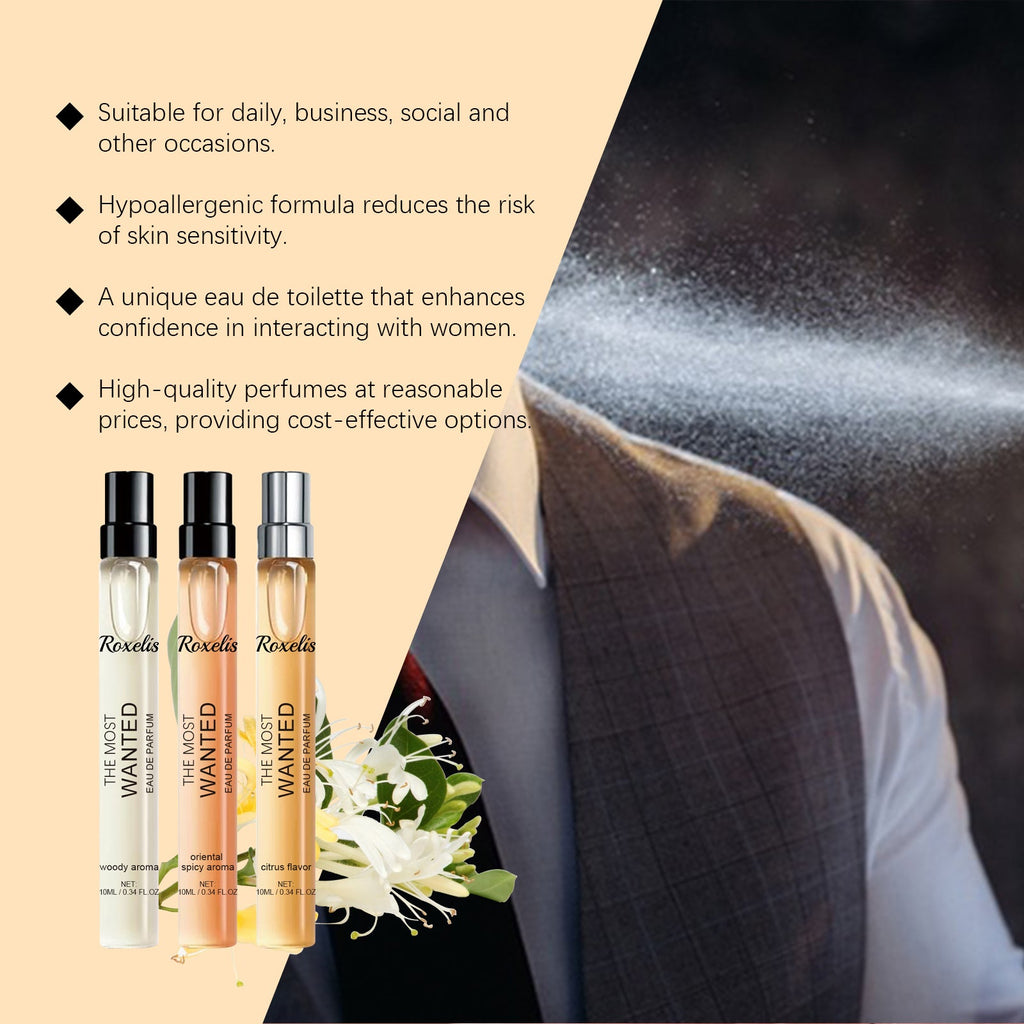 Roxelis Eau De Toilette Spray Men's Perfume Cologne Citrus Perfume Fresh Charm Portable Fragrance Spray