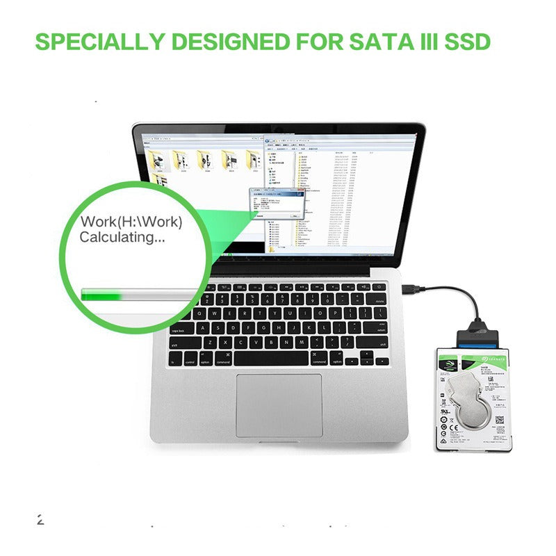 Type-C to SATA 2.5-inch portable hard drive converter with easy drive cable