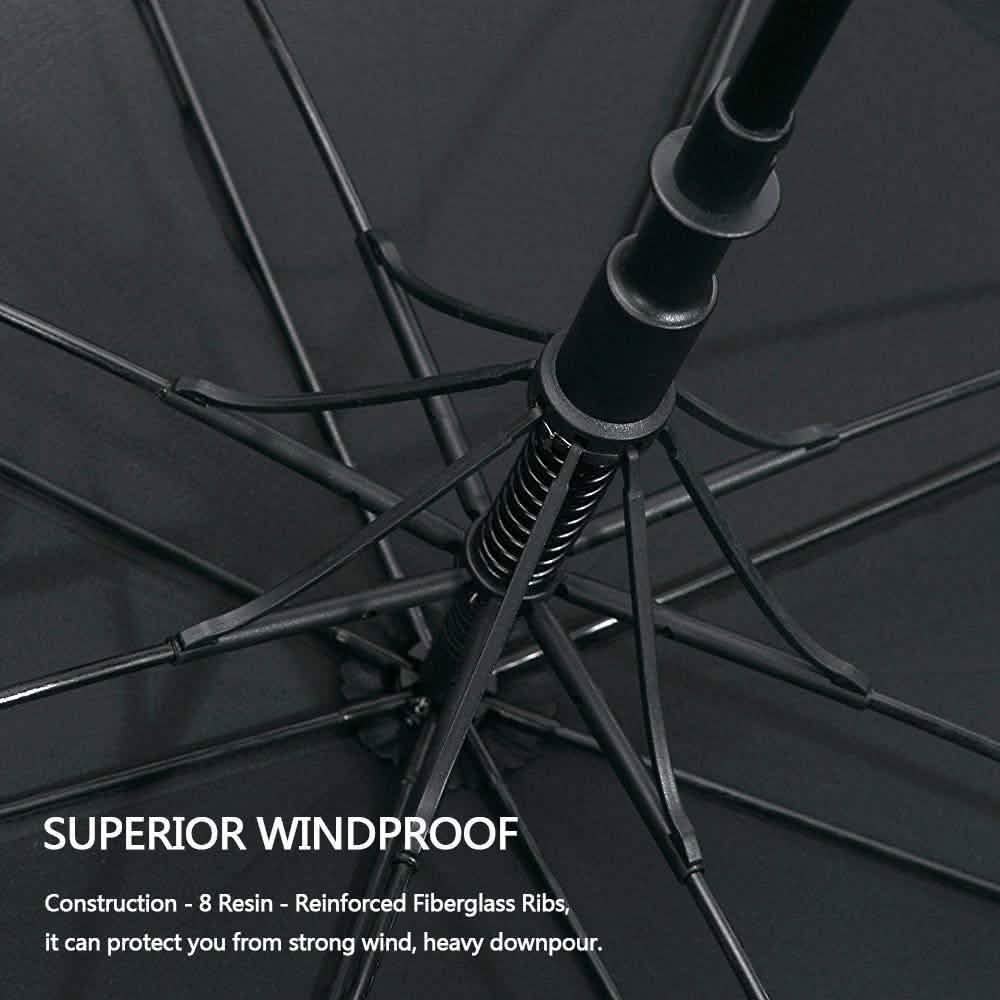 68" Automatic Open Golf Umbrella - Black