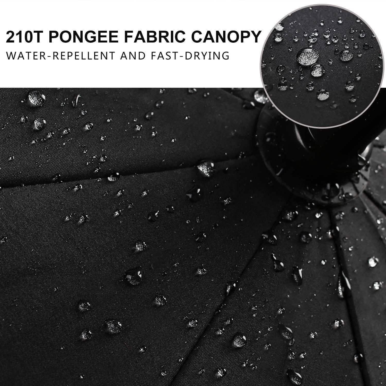 68" Automatic Open Golf Umbrella - Black