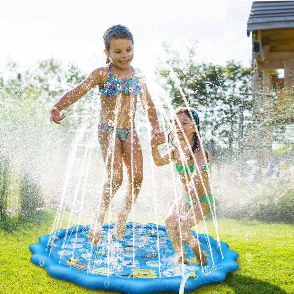 68" Inflatable Blow Up Pool Sprinkler Splash Pad For Kids