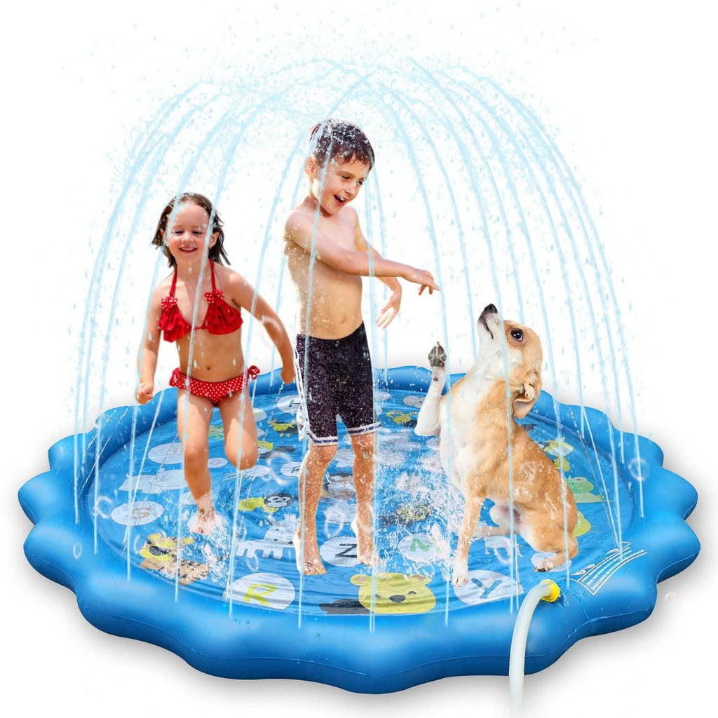 68" Inflatable Blow Up Pool Sprinkler Splash Pad For Kids