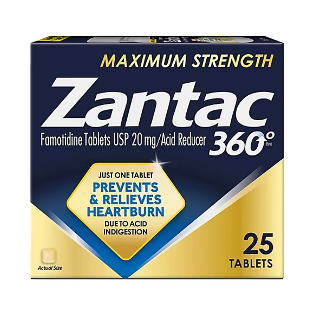 Zantac 360 Maximum Strength Famotidine (25 Tablets)