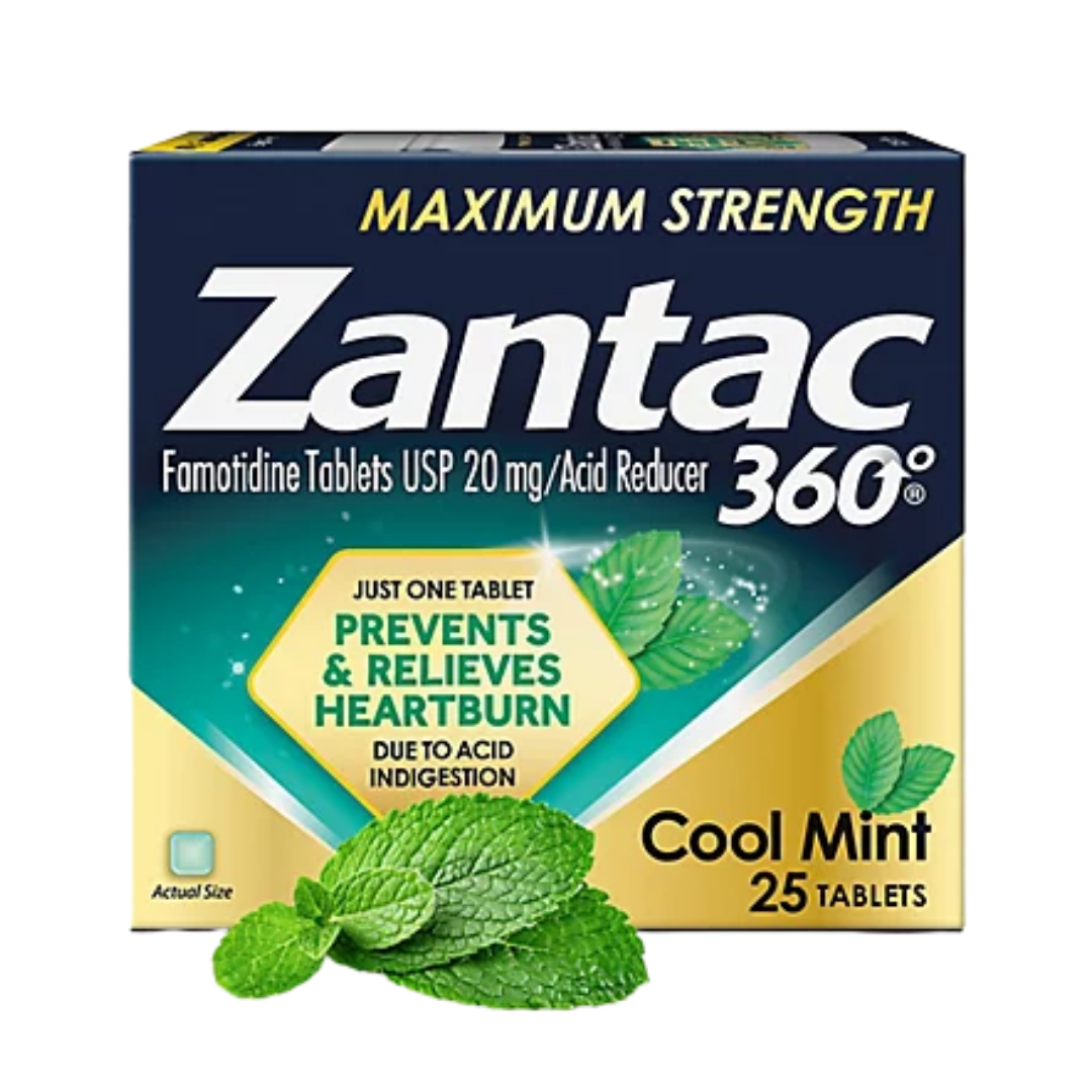 Zantac 360 Cool Mint Acid Reducer (25 Tablets)
