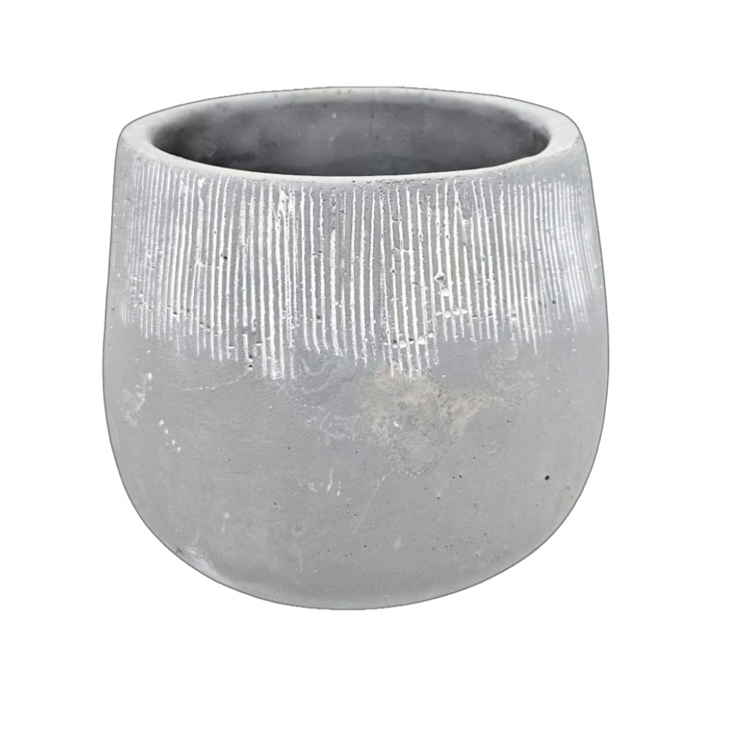 Gray Flower Pot Plastic Planter