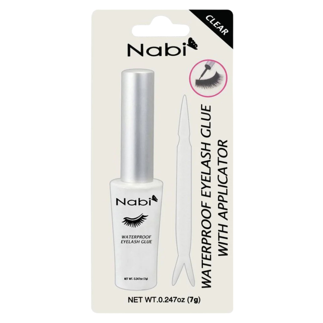 Nabi Waterproof Eyelash Glue Clear with Applicator (0.25 oz)