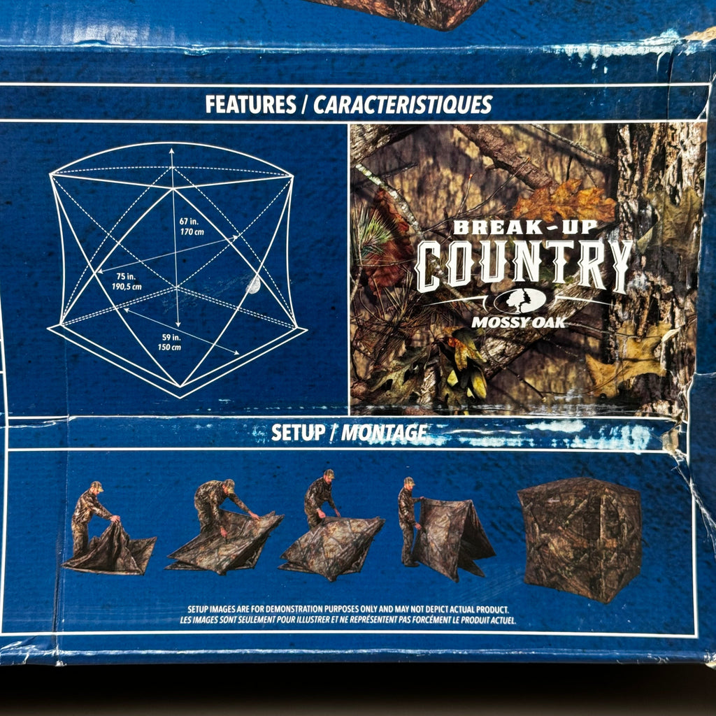 AMERISTEP Brickhouse Hub-Style Ground Blind 3 Person Capacity Camo AMS-AMEBL3029