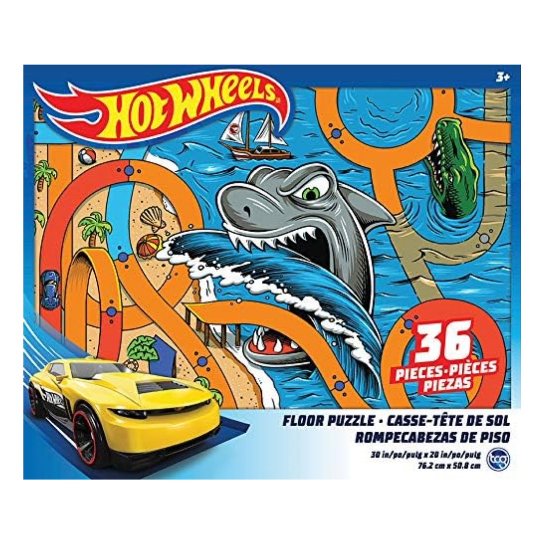 Hot Wheels Shark Bite Floor Puzzle (36 Pieces)
