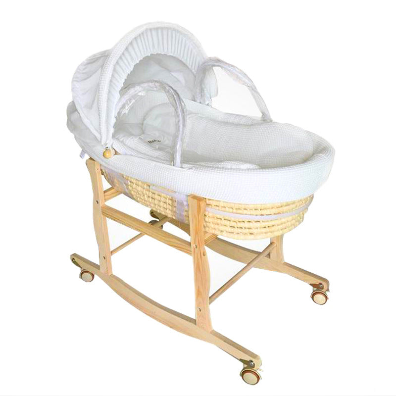 Portable Baby Bassinet Woven From Corn Husks