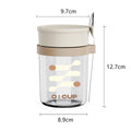 Glass oatmeal breakfast cup home milk cup with spoon bowl water cup with coffee cup