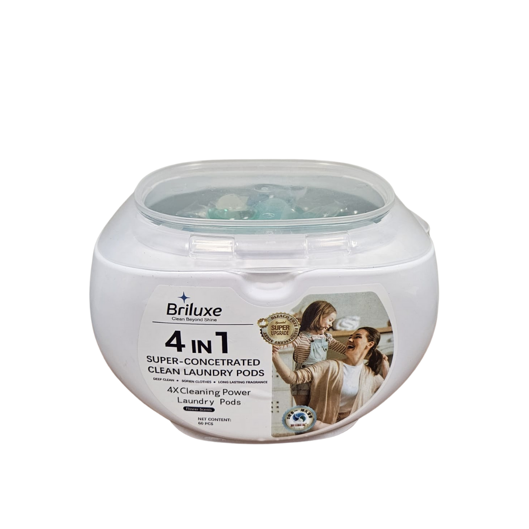 Briluxe 4-in-1 Super-Concentrated Laundry Detergent Pods (60ct)