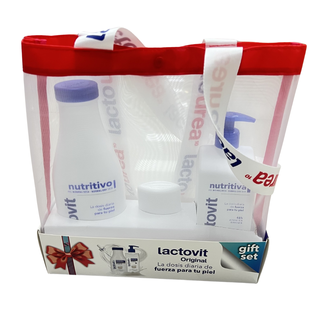 Lactovit Transparent Travel Set with Body Wash, Lotion & Deodorant Stick