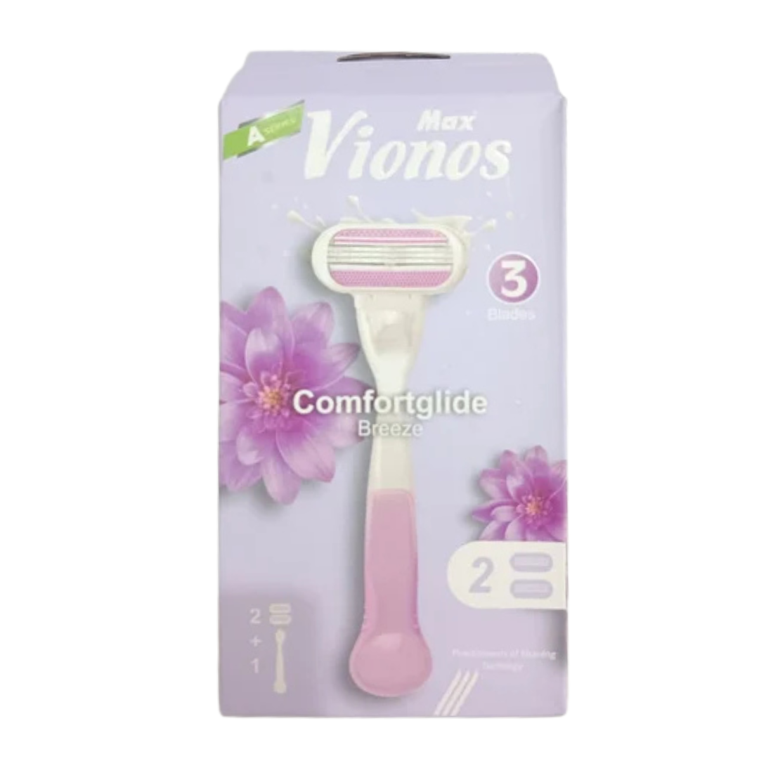 Max Vionos Comfortglide Breeze Women's Razor System (3 Pack)