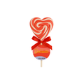 Dolchette Heart-Shaped Swirl Valentine's Lollipop (1ct)