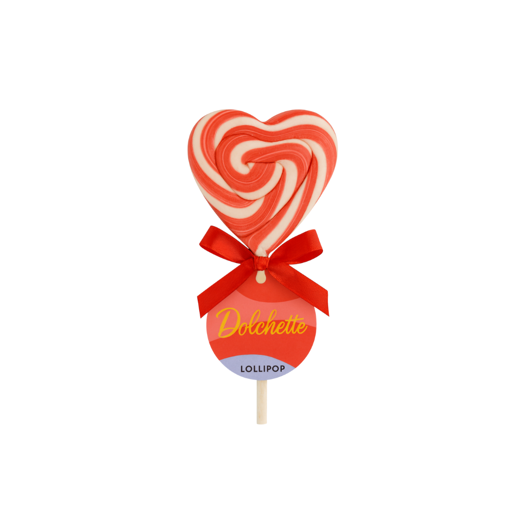 Dolchette Heart-Shaped Swirl Valentine's Lollipop (1ct)