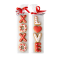 Dolchette Valentine Decorated Iced Cookies "LOVE" & "XOXO" (4ct)