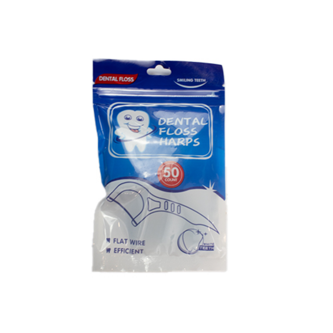Smiling Teeth Dental Floss Harps Flat Wire (50 ct)