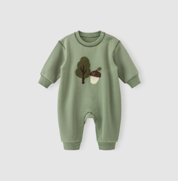 Fleece jumpsuit cute baby boy and girl clothes climbing clothes outdoor warm clothes