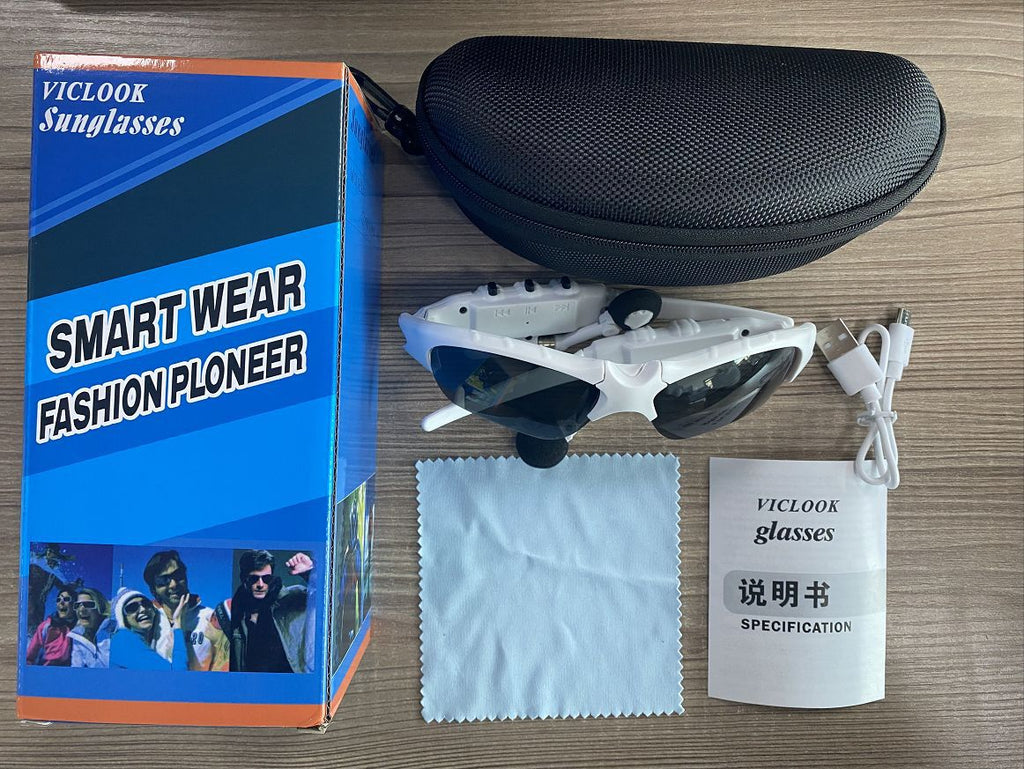 Bluetooth Audio Smart Glasses with Polarized UV400 Lenses | Wireless Stereo Music & Hands-Free Calling Sunglasses