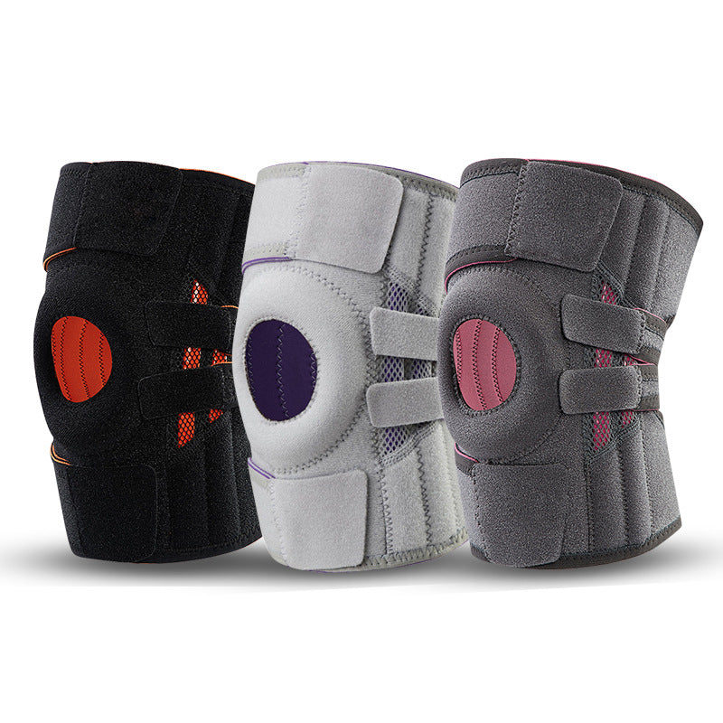 Meniscus Sports Knee Protector Silicone Shock Absorber Stability Patella Knee Protector Support Strip Velcro Adjustable
